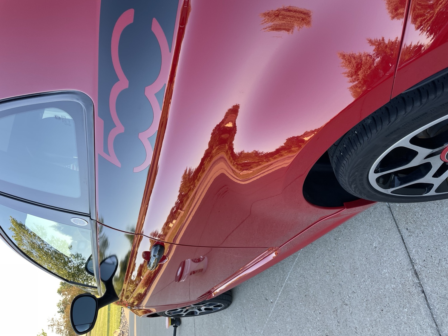 Glossy paint after exterior detailing