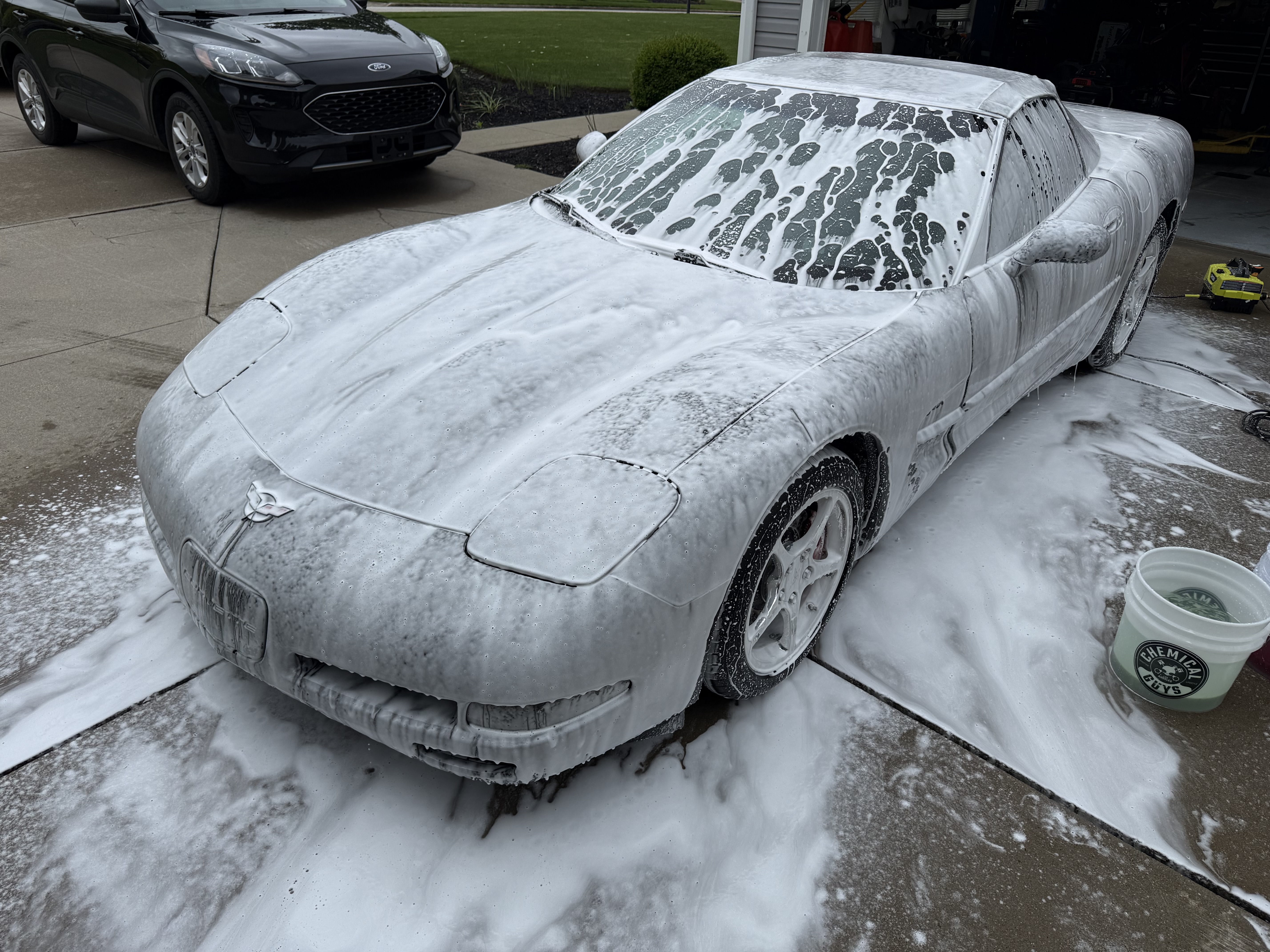 Fiat being detailed — Shine Shark mobile detailing service